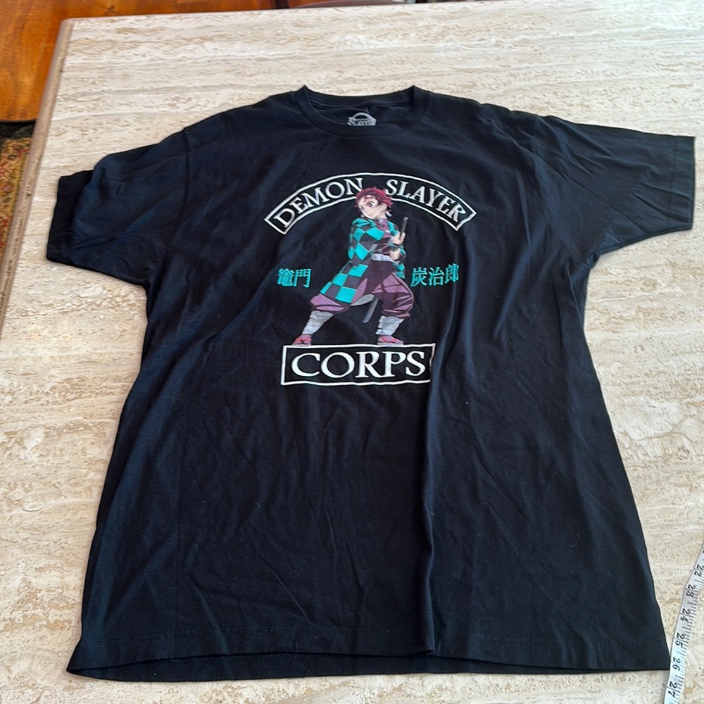 NWT Demon Slayer (Kimetsu no Yaiba): Tanjiro Kamado Kanji Black T-Shirt (XL)